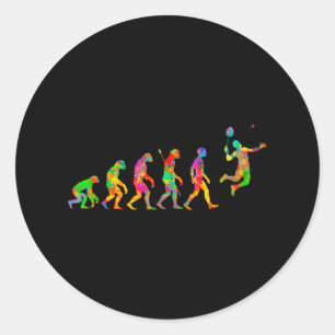 Funny Badminton Farbe für Männer Frauen Ball Sport Runder Aufkleber
