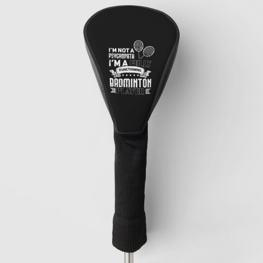 Funny Badminton Gift Idee für Badminton Player Golf Headcover (Vorderseite)