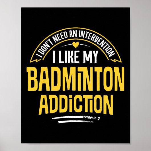 Funny Badminton Gift - Mir gefällt mein Adsum Poster (Vorne)