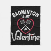 Funny Badminton ist mein Valentine Coach Player Fa Fleecedecke (Vorderseite)