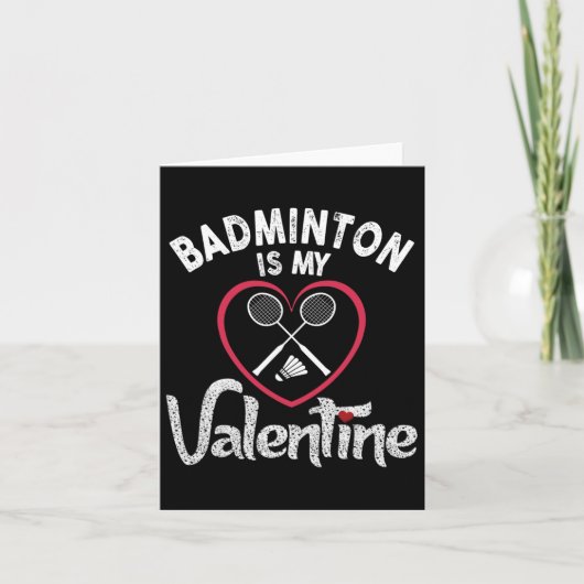 Funny Badminton ist mein Valentine Coach Player Fa Karte (Vorderseite)