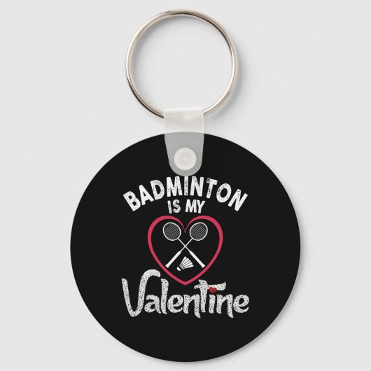 Funny Badminton ist mein Valentine Coach Player Fa Schlüsselanhänger (Vorderseite)