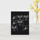 Funny Badminton Joke - Noughts and Crosses Tic-tac Karte (Gelbe Blume)