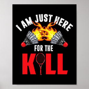 Funny Badminton Lover Shirt Badminton Player Badmi Poster