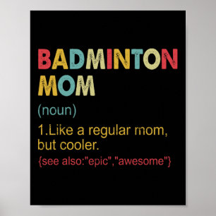 Funny Badminton Mama Definition Badminton Mama für Poster