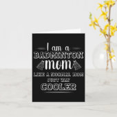 Funny Badminton Mama Shirt Karte (Gelbe Blume)