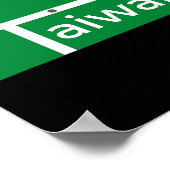 Funny Badminton Match Taiwan Neues Flaggendesign Poster (Ecke)