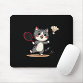 Funny Badminton Niedlich Cat Racket Shuttle Men Wo Mousepad (Mit Mouse)