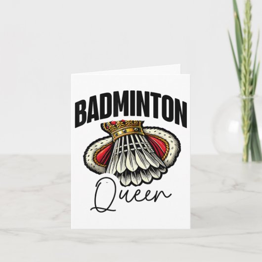 Funny Badminton Player Liebe Shuttle Design 0 Karte (Vorderseite)