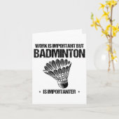 Funny Badminton Player Liebe Shuttle Design 12 Karte (Gelbe Blume)