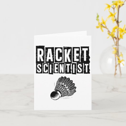 Funny Badminton Player Liebe Shuttle Design 13 Karte (Gelbe Blume)