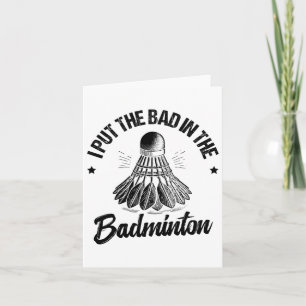 Funny Badminton Player Liebe Shuttle Design 14 Karte