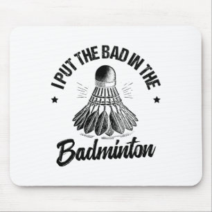 Funny Badminton Player Liebe Shuttle Design 14 Mousepad