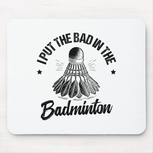 Funny Badminton Player Liebe Shuttle Design 14 Mousepad (Vorne)