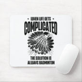 Funny Badminton Player Liebe Shuttle Design 15 Mousepad (Mit Mouse)