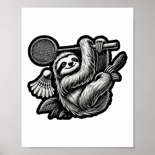 Funny Badminton Player Liebe Shuttle Design 16 Poster (Vorne)