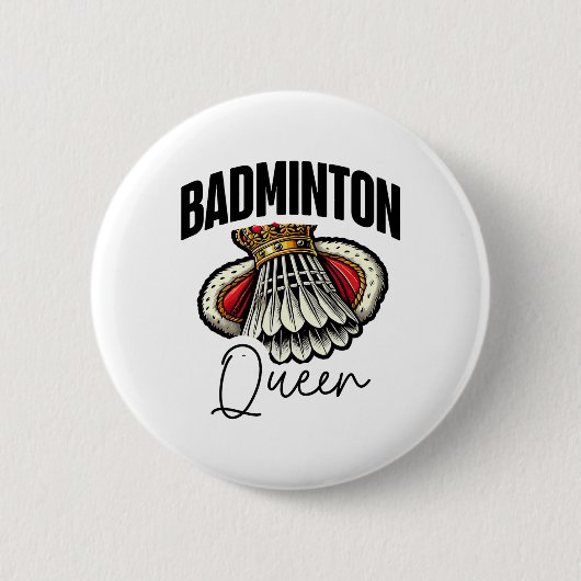Funny Badminton Player Liebe Shuttle Design 19 Button (Vorderseite)