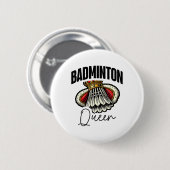 Funny Badminton Player Liebe Shuttle Design 19 Button (Vorne & Hinten)