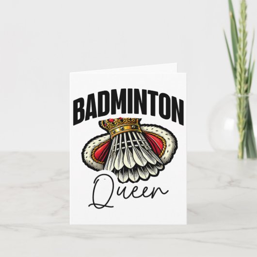 Funny Badminton Player Liebe Shuttle Design 19 Karte (Vorderseite)