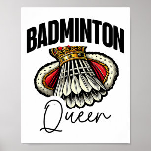 Funny Badminton Player Liebe Shuttle Design 19 Poster