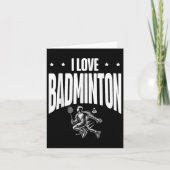 Funny Badminton Player Liebe Shuttle Design 1 Karte (Vorderseite)