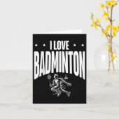 Funny Badminton Player Liebe Shuttle Design 1 Karte (Gelbe Blume)