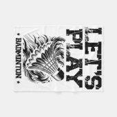 Funny Badminton Player Liebe Shuttle Design 23 Fleecedecke (Vorderseite (Horizontal))