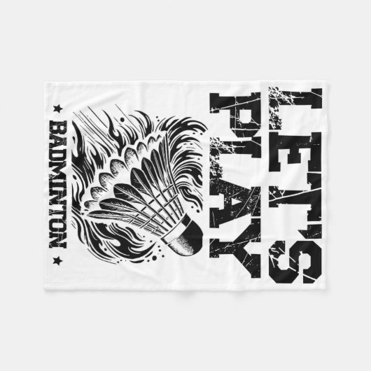 Funny Badminton Player Liebe Shuttle Design 23 Fleecedecke (Vorderseite (Horizontal))