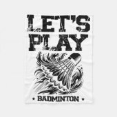 Funny Badminton Player Liebe Shuttle Design 23 Fleecedecke (Vorderseite)