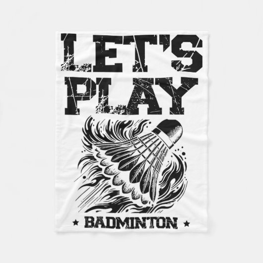 Funny Badminton Player Liebe Shuttle Design 23 Fleecedecke (Vorderseite)