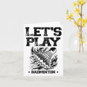 Funny Badminton Player Liebe Shuttle Design 23 Karte (Gelbe Blume)