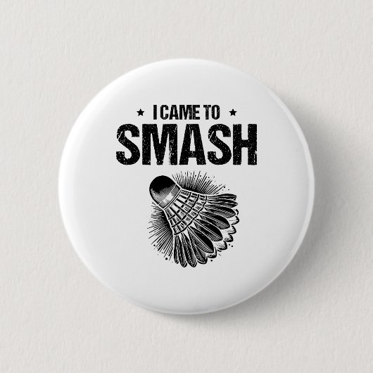 Funny Badminton Player Liebe Shuttle Design 24 Button (Vorderseite)
