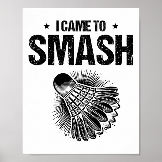 Funny Badminton Player Liebe Shuttle Design 24 Poster (Vorne)