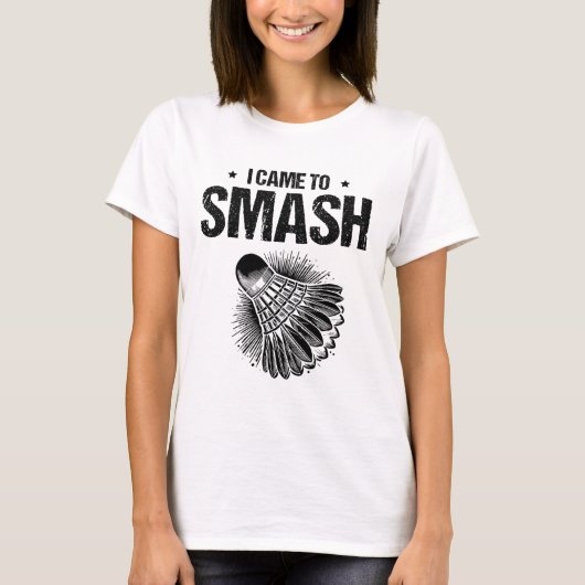 Funny Badminton Player Liebe Shuttle Design 24 T-Shirt (Vorderseite)