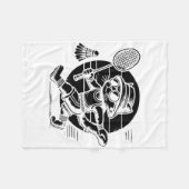 Funny Badminton Player Liebe Shuttle Design 25 Fleecedecke (Vorderseite (Horizontal))