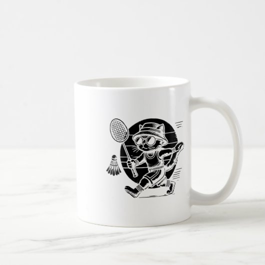 Funny Badminton Player Liebe Shuttle Design 25 Kaffeetasse (Rechts)