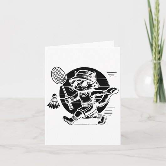 Funny Badminton Player Liebe Shuttle Design 25 Karte (Vorderseite)