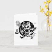 Funny Badminton Player Liebe Shuttle Design 25 Karte (Gelbe Blume)