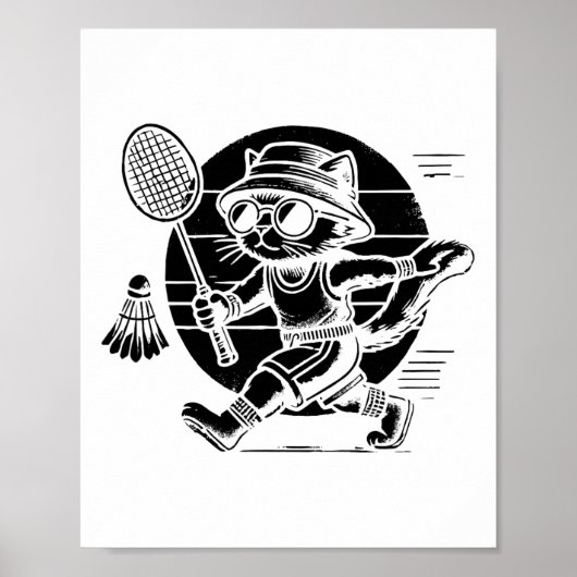 Funny Badminton Player Liebe Shuttle Design 25 Poster (Vorne)