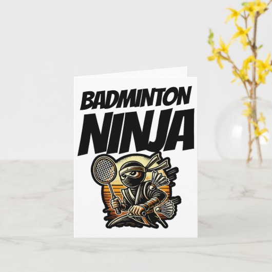 Funny Badminton Player Liebe Shuttle Design 26 Karte (Gelbe Blume)