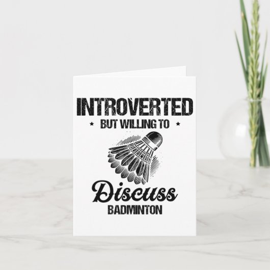 Funny Badminton Player Liebe Shuttle Design 27 Karte (Vorderseite)