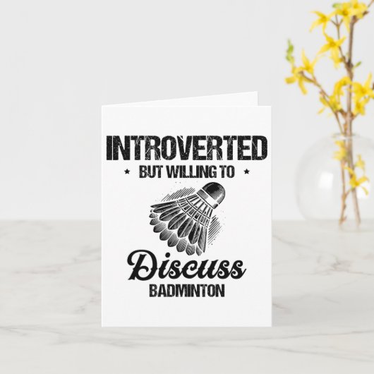 Funny Badminton Player Liebe Shuttle Design 27 Karte (Gelbe Blume)