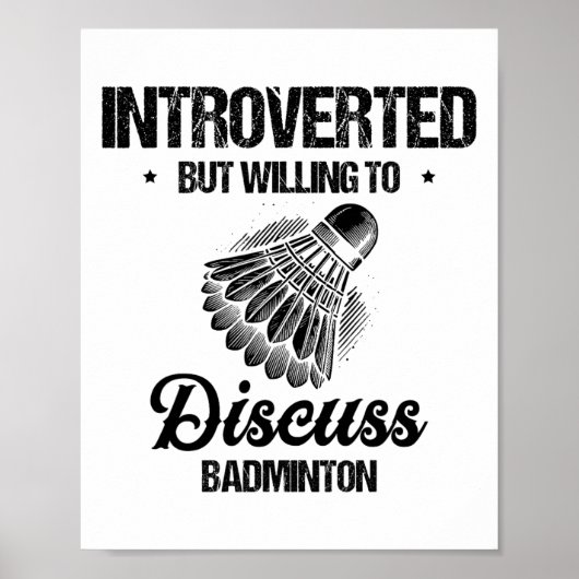 Funny Badminton Player Liebe Shuttle Design 27 Poster (Vorne)