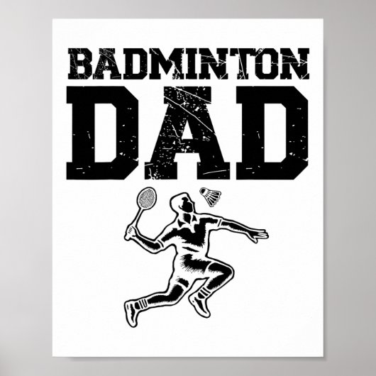 Funny Badminton Player Liebe Shuttle Design 2 Poster (Vorne)
