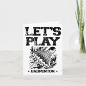 Funny Badminton Player Liebe Shuttle Design 4 Karte (Vorderseite)