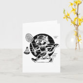 Funny Badminton Player Liebe Shuttle Design 6 Karte (Gelbe Blume)