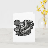 Funny Badminton Player Liebe Shuttle Design _7 Karte (Gelbe Blume)