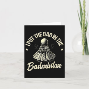 Funny Badminton Player Liebe Shuttle Design _7 Karte