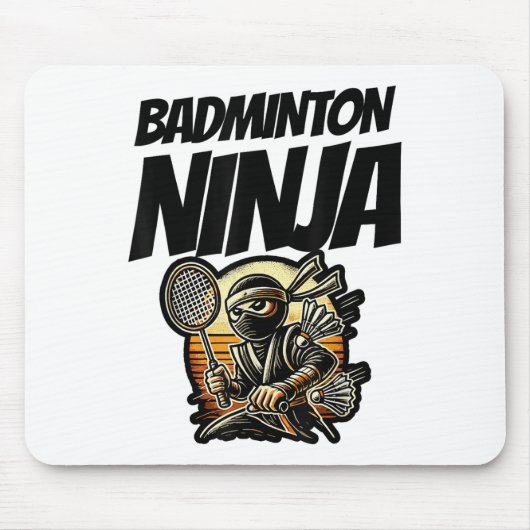 Funny Badminton Player Liebe Shuttle Design 7 Mousepad (Vorne)