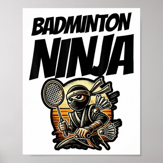 Funny Badminton Player Liebe Shuttle Design 7 Poster (Vorne)